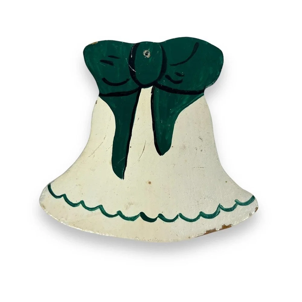 Vintage Handpainted Wood Christmas Ornaments